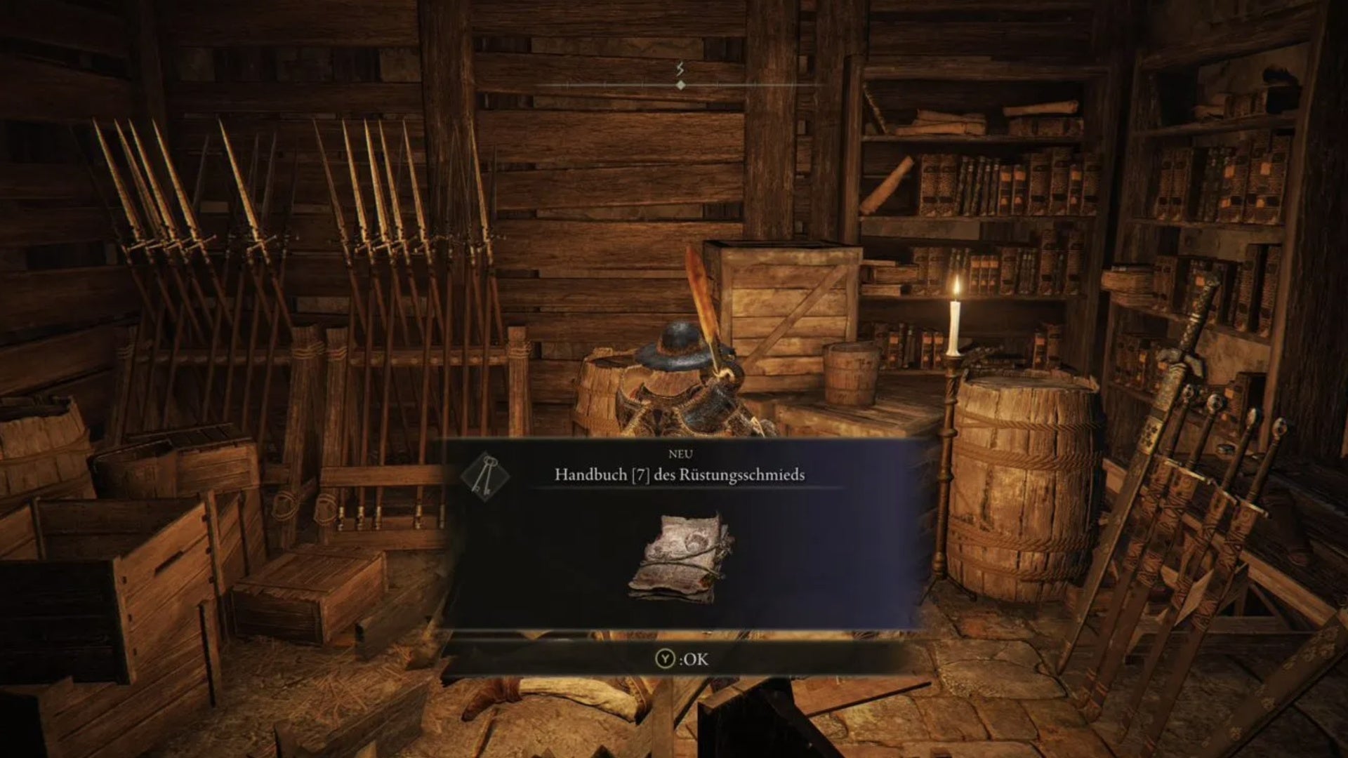 elden ring player collected armorers cookbook 7 inside fort laiedd