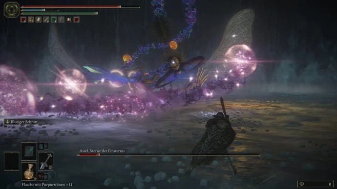 elden ring player facing Astel Stars of Darkness