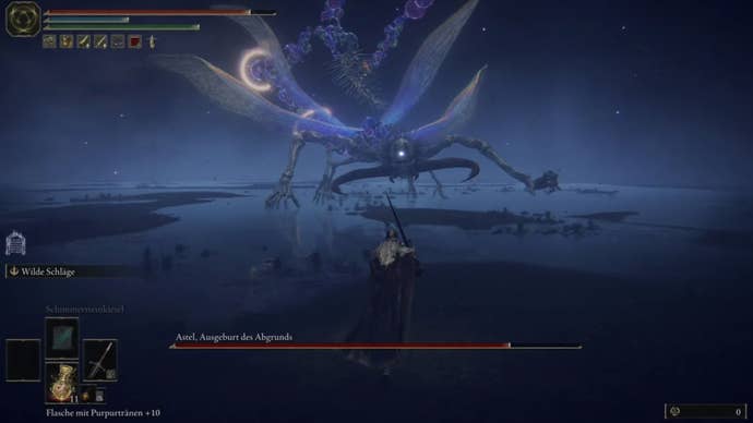 elden ring player facing aster boss