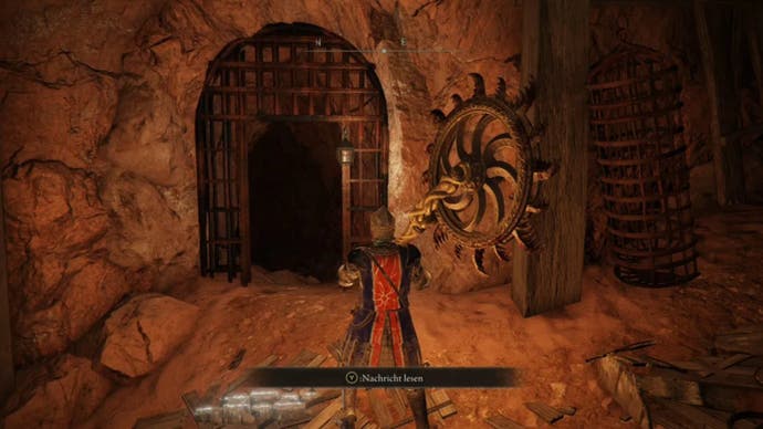 elden ring player facing gaol cave passageway