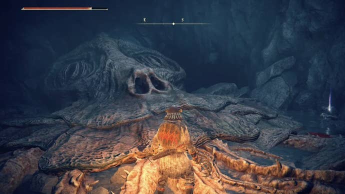 elden ring player facing giant rotting face in floor for rogier’s quest