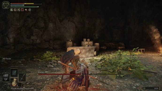 elden ring player fighting patches in murkwater cave