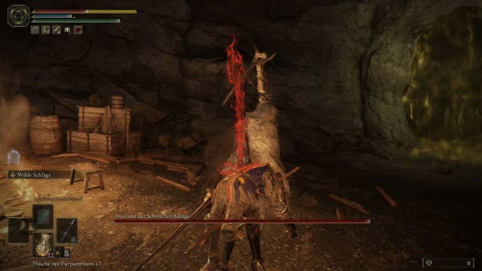 elden ring player fighting sages cave black knife assassin