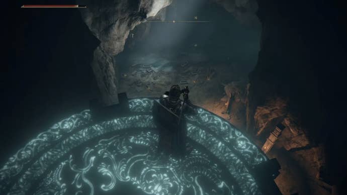 elden ring player going down in ainsel river well lift