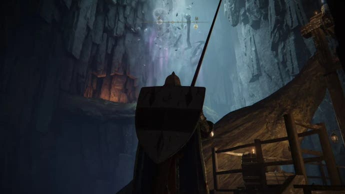 elden ring player hiding behind root in altus tunnel