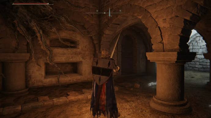 elden ring player inside deathtouched catacombs corridor