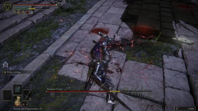 elden ring player slicing nokron mimic tear