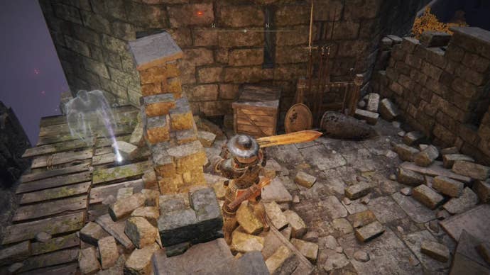 elden ring player talking to fort laiedd ghost