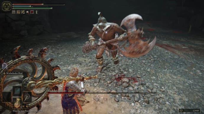 elden ring player vs gaol cave frenzied duelist