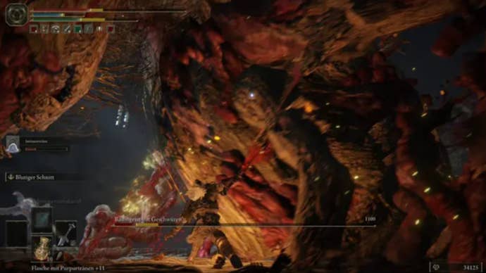 elden ring player vs giants mountaintop catacomb ulcerated tree spirit