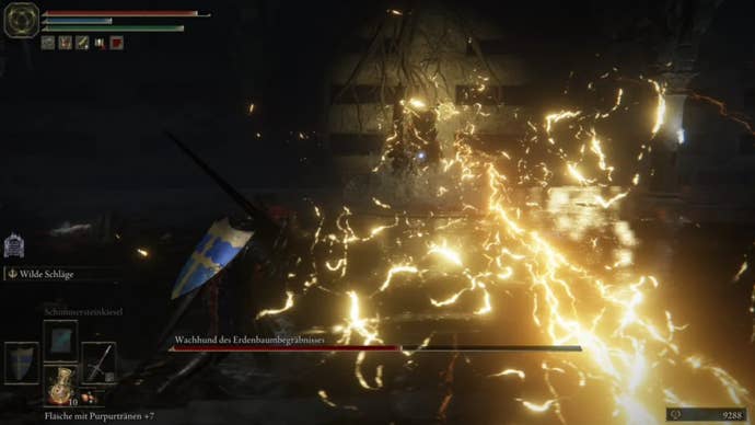 elden ring player vs wyndham catacombs erdtree burial watchdog lightning attack