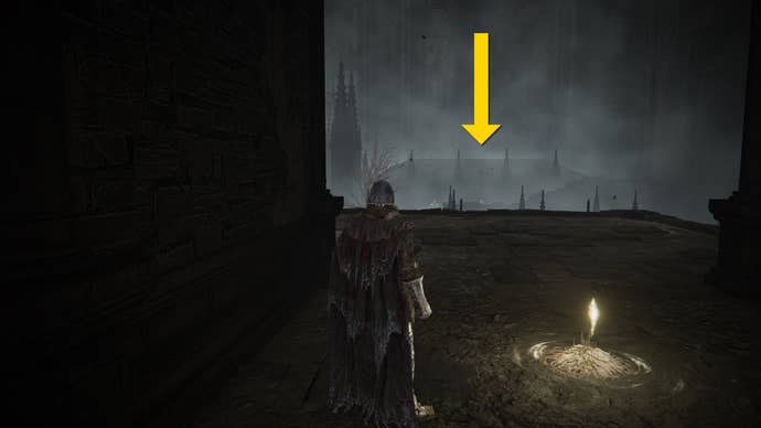 The player in Elden Ring: Shadow Of The Erdtree follows a path through the Church District of Shadow Keep to reach the Prayer Room.