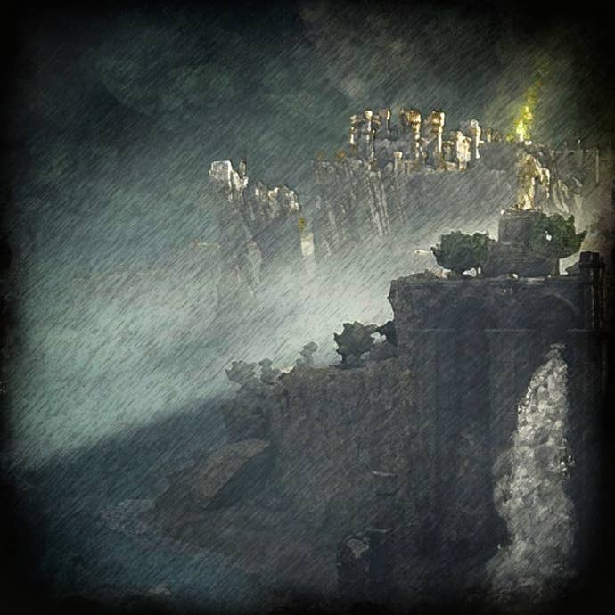 An in-game painting in Elden Ring, named Prophecy.