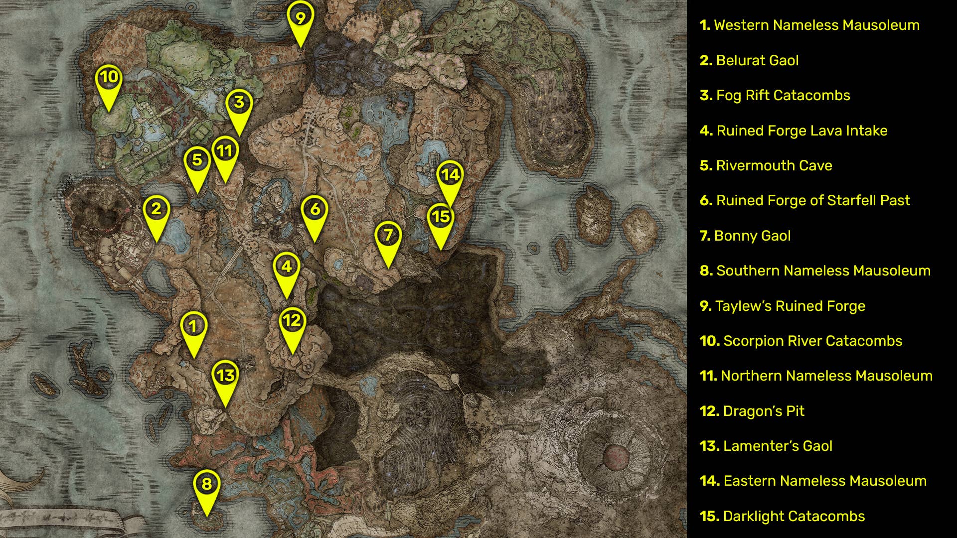 All Dungeon Locations In Elden Ring Shadow Of The Erdtree Rock Paper all-dungeon-locations-in-elden-ring-shadow-of-the-erdtree-rock-paper
