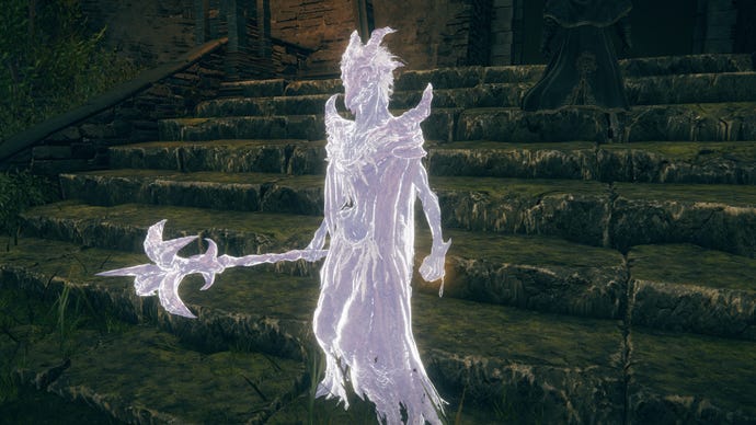 A close-up of the Ancient Dragon Florissax Spirit Ash in Elden Ring: Shadow Of The Erdtree.
