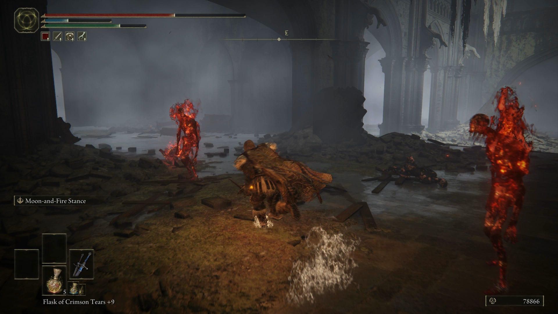 The Tarnished avoiding exploding zombies in the Black Keep Church District in Elden Ring Shadow of the Erdtree. - 12