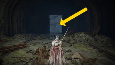 El jugador de Elden Ring: Shadow Of The Erdtree se para frente a la puerta principal de Shadow Keep Church.