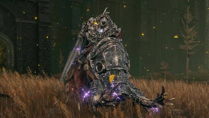 Commander Gaius rides atop his boar in Elden Ring Shadow of the Erdtree