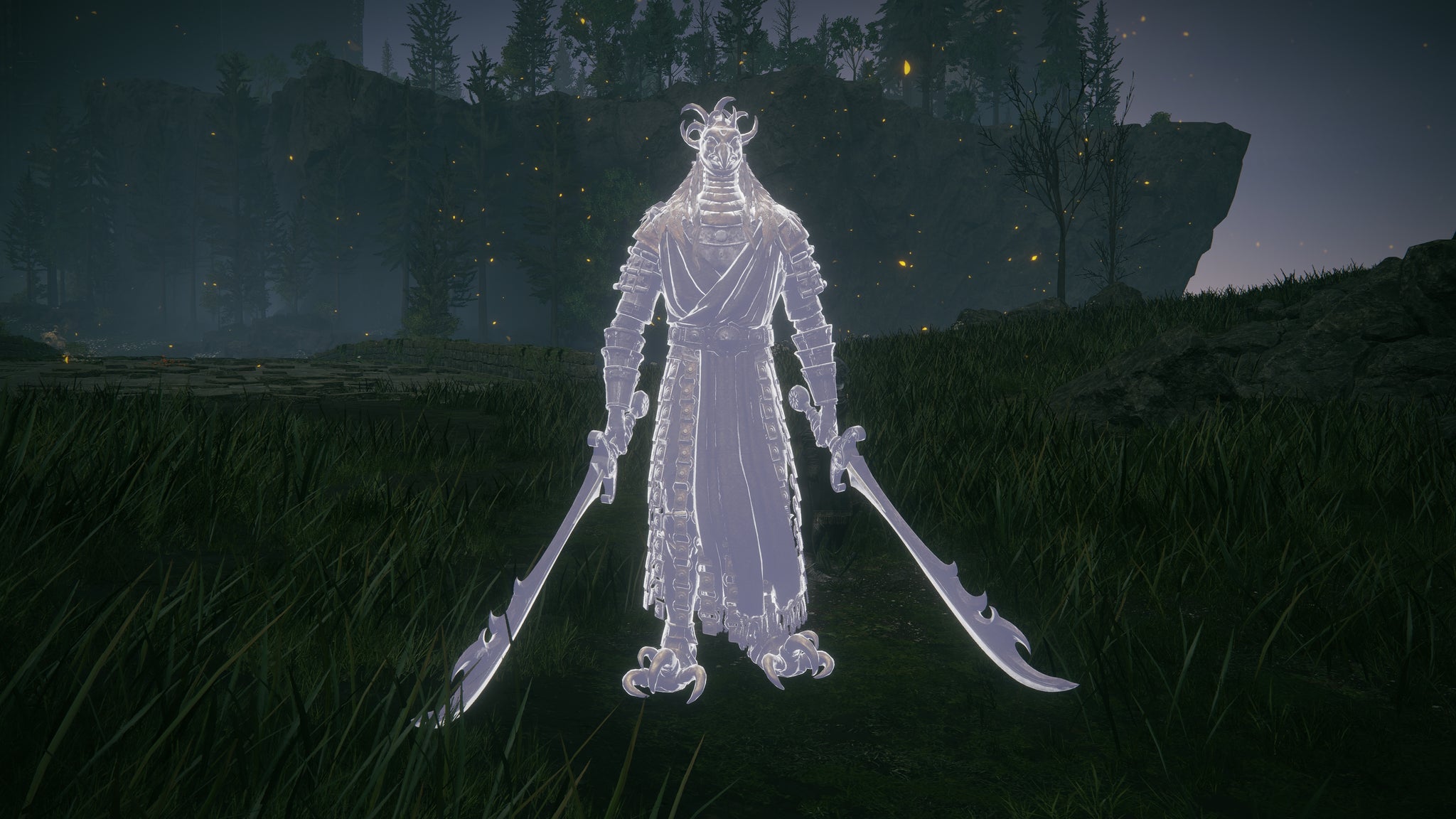 A close-up of the Divine Bird Warrior Ornis Spirit Ash in Elden Ring: Shadow Of The Erdtree. - 12