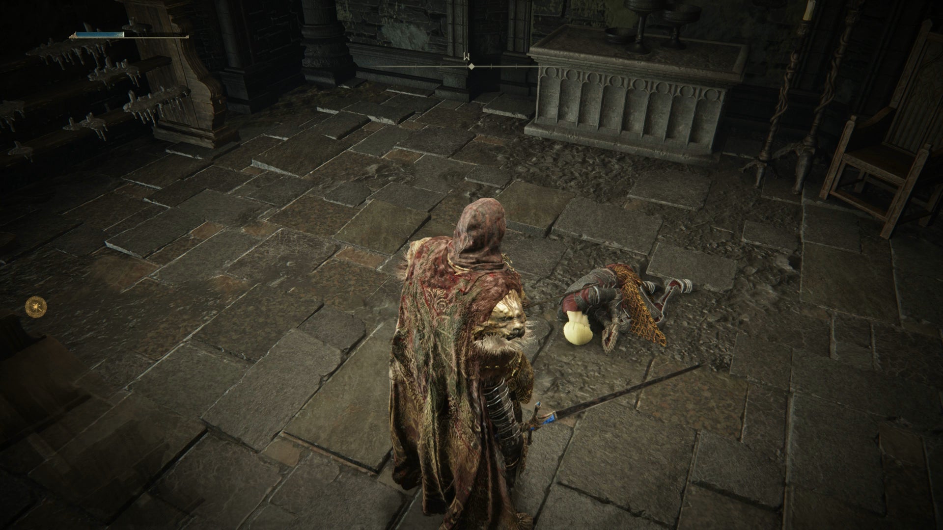 The Tarnished standing over Fire Knight Queelign in Elden Ring Shadow of the Erdtree. - 1