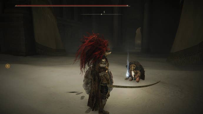 A warrior approaches Freyja’s corpse in Elden Ring Shadow of the Erdtree.