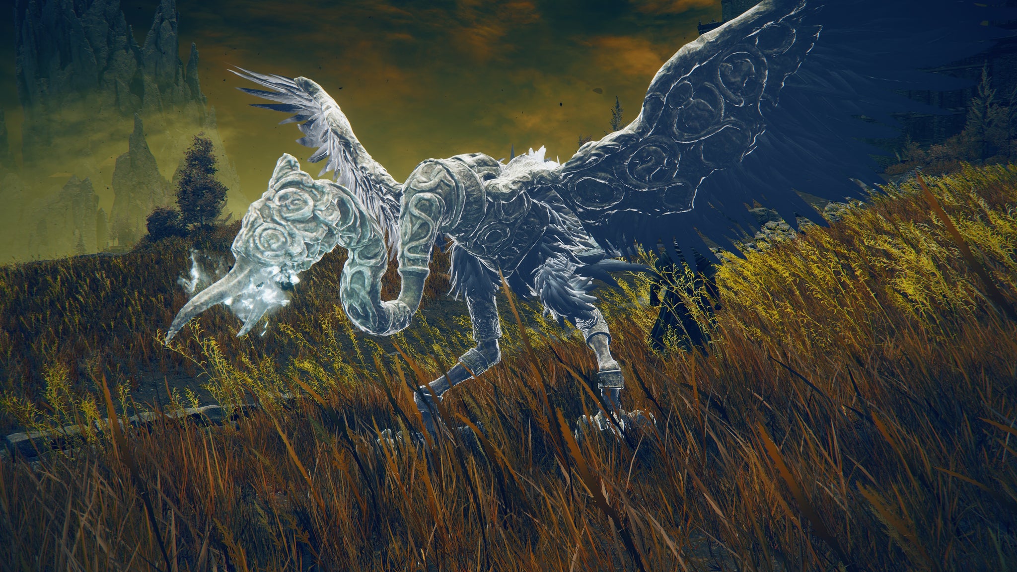 A close-up of the Gravebird Spirit Ash in Elden Ring: Shadow Of The Erdtree. - 4