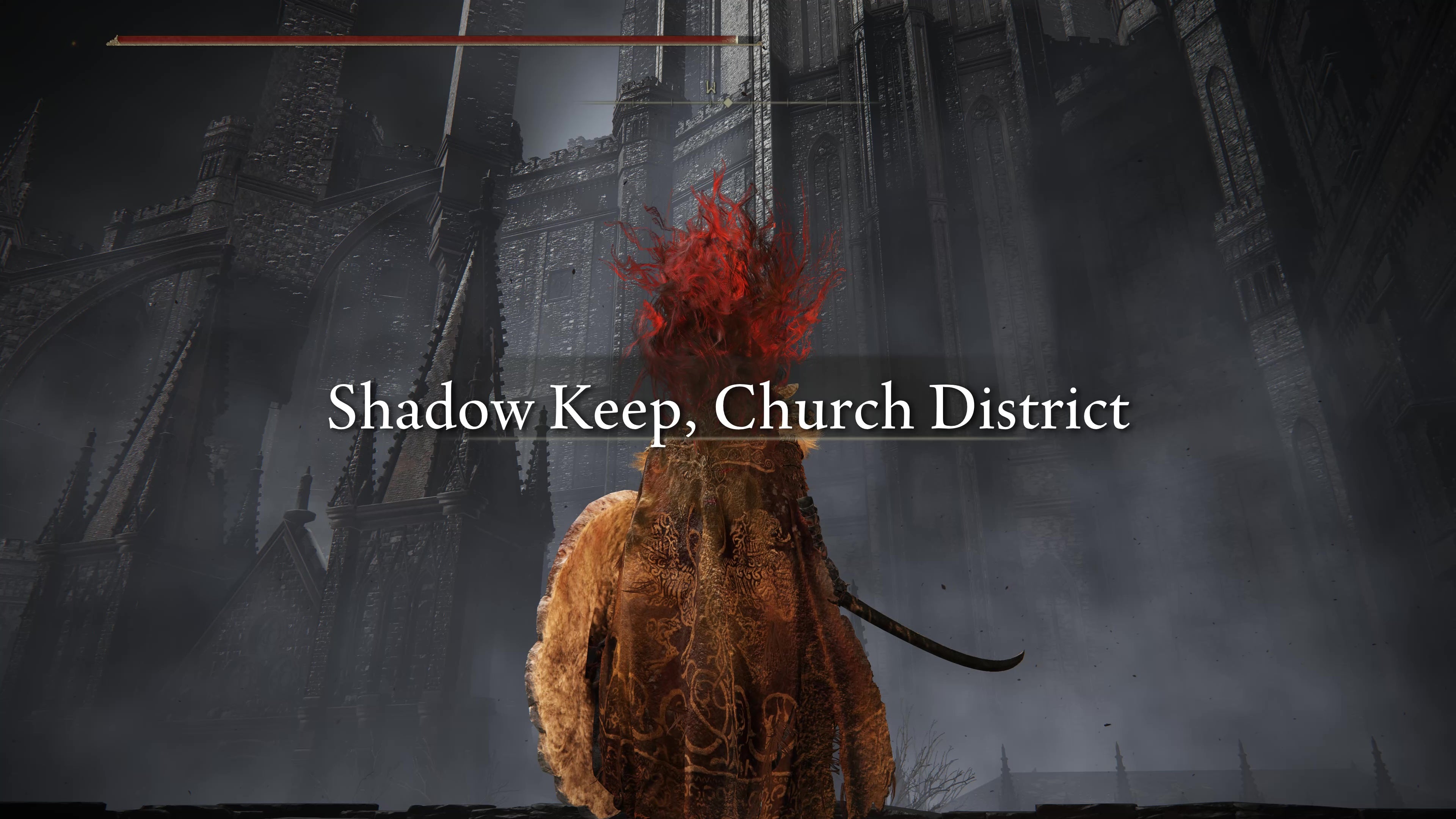 A warrior reaches the east side of the Shadow Keep&rsquo;s Church District in Elden Ring Shadow of the Erdtree.