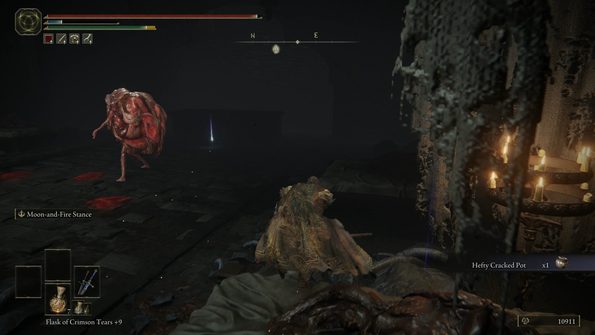 The Tarnished sneaking past a living jar to collect the Iris of Grace in Elden Ring Shadow of the Erdtree. - 13