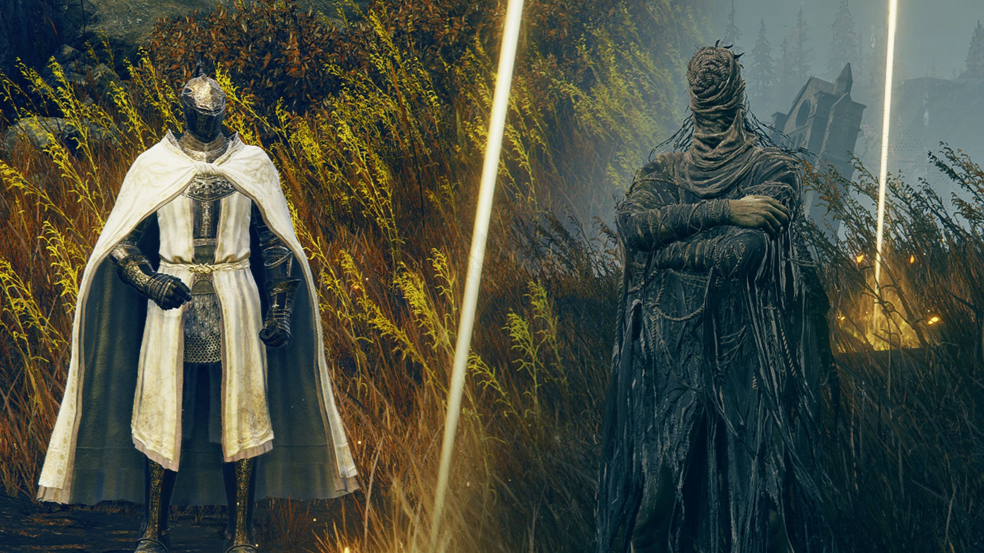 Elden Ring: Shadow Of The Erdtree screenshots of Leda (left) and Hornsent (right), two new NPCs in the DLC. - 9