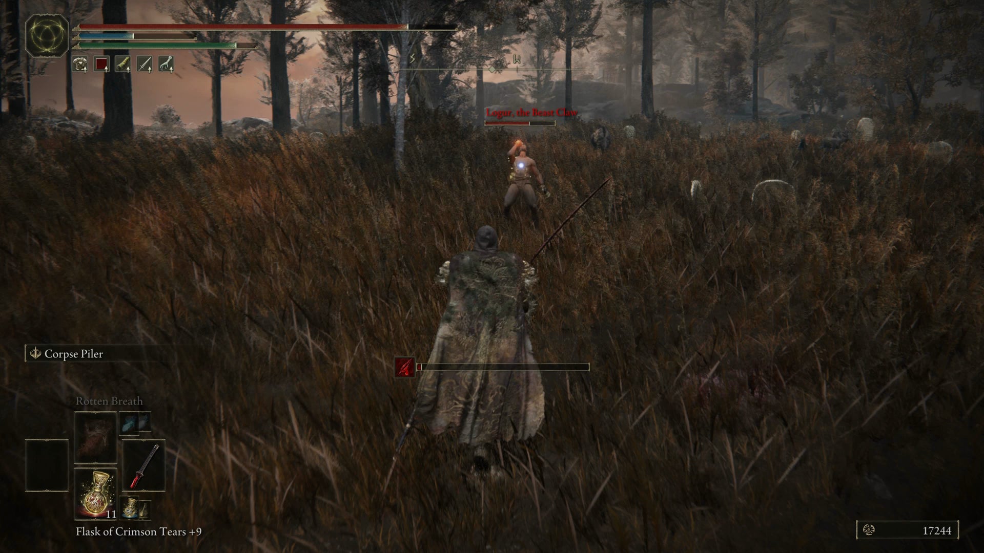 The Tarnished fighting Logur, Beast Claw in Elden Ring Shadow of the Erdtree. - 4