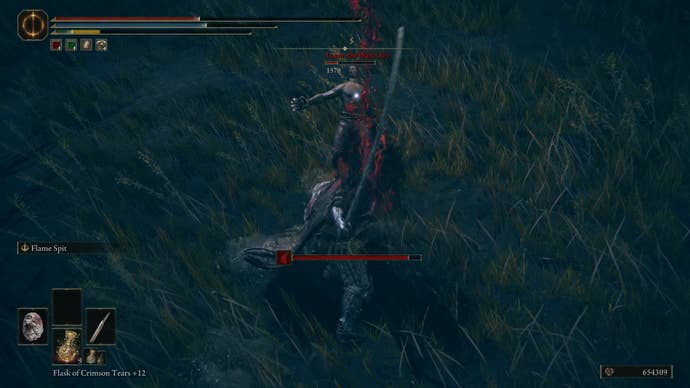 A warrior hits Logur the Beast Claw in Elden Ring Shadow of the Erdtree