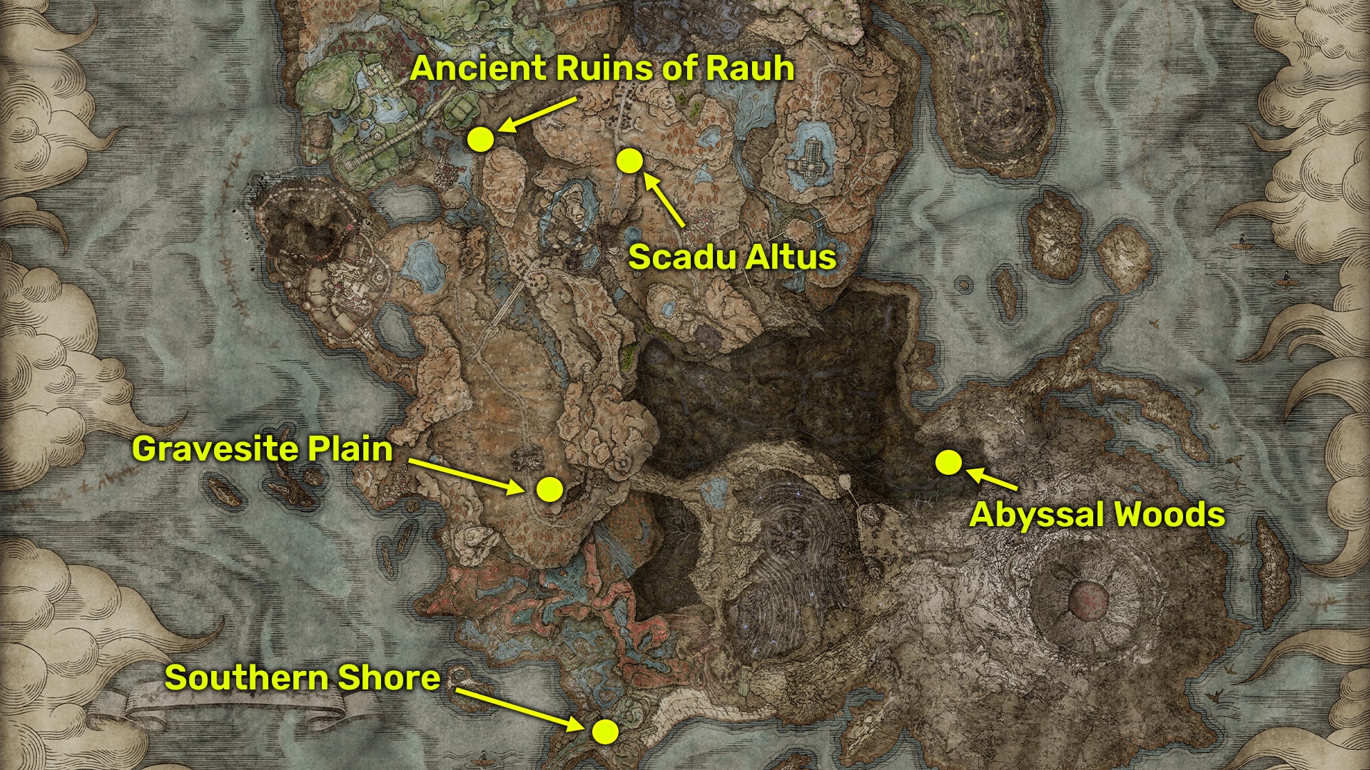 All Elden Ring Shadow Of The Erdtree Map Fragment Locations | Rock ...