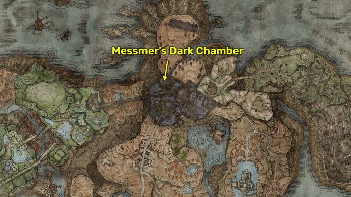 Elden Ring: Shadow Of The Erdtree screenshot of Messmer's map location.