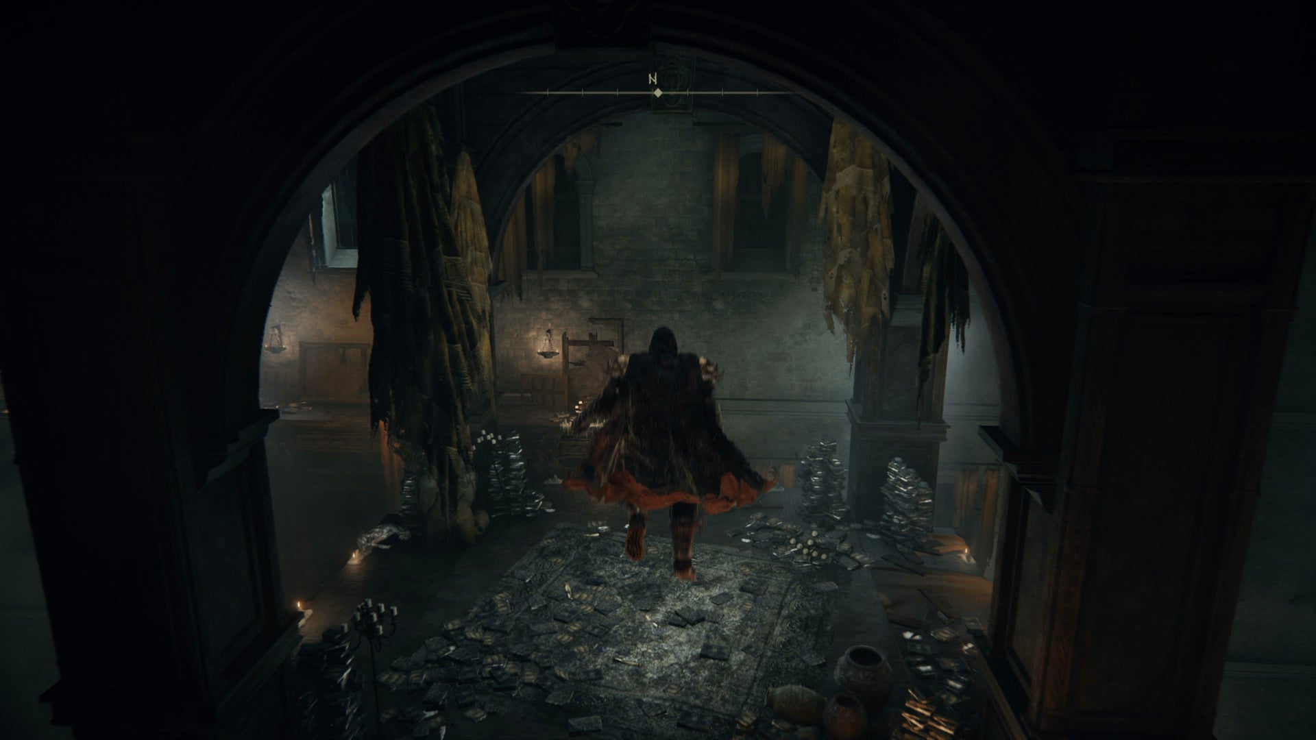 The Tarnished jumping to a raised platform in Midra's Manse in Elden Ring Shadow of the Erdtree. - 14