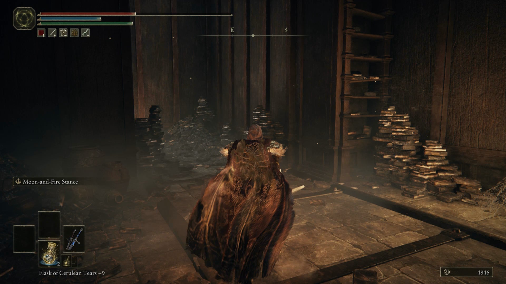 The Tarnished walking towards a ladder in Midra's Manse in Elden Ring Shadow of the Erdtree. - 8