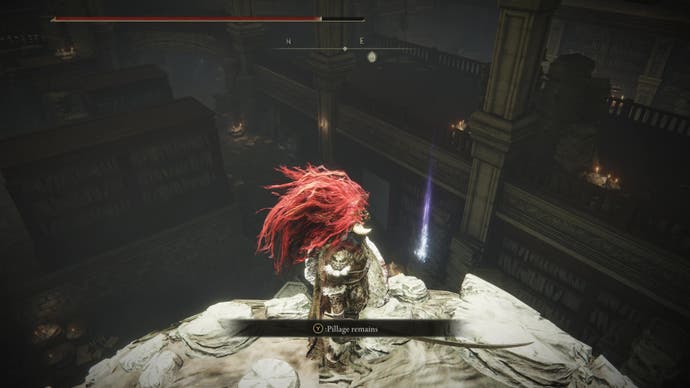 A warrior prepares to retrieve a Revered Spirit Ash in Elden Ring Shadow of the Erdtree