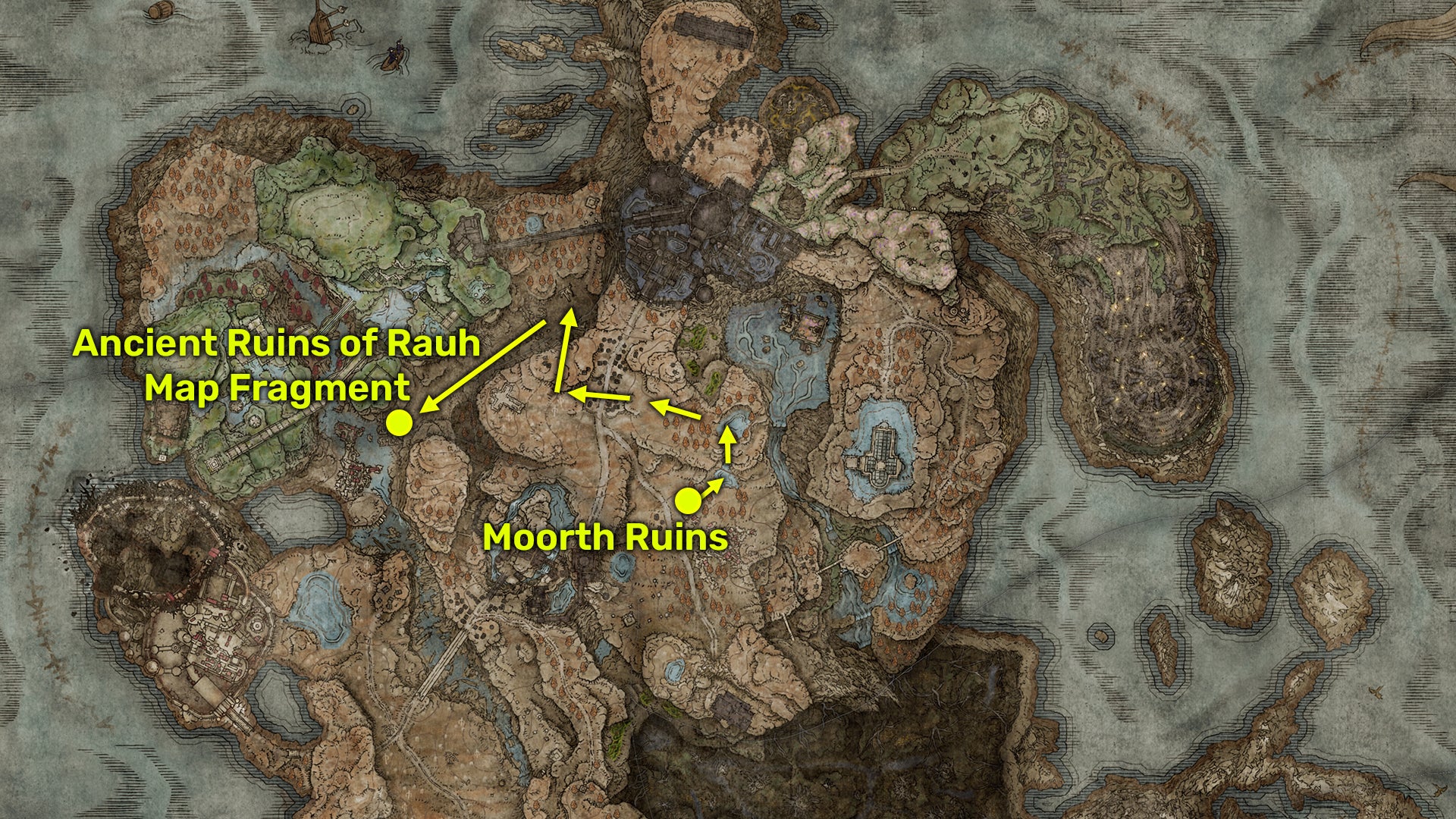 How To Get The Rauh Ruins Map In Elden Ring DLC Rock Paper Shotgun   Elden Ring Shadow Of The Erdtree Ruins Rauh Route Overview 