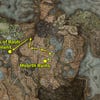 Elden Ring: Shadow Of The Erdtree screenshot of the map route to the Ancient Ruins of Rauh Map Fragment.