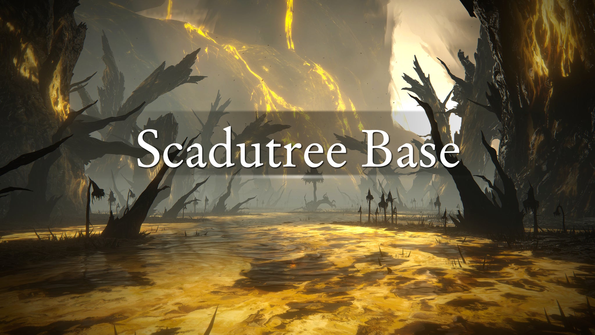 An establishing shot of the region of the Scadutree Base in Elden Ring: Shadow Of The Erdtree, with the region's name emblazoned across the screenshot. - 17