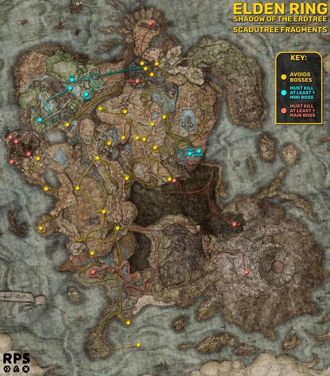 All 50 Scadutree Fragment locations in the Elden Ring DLC | Rock