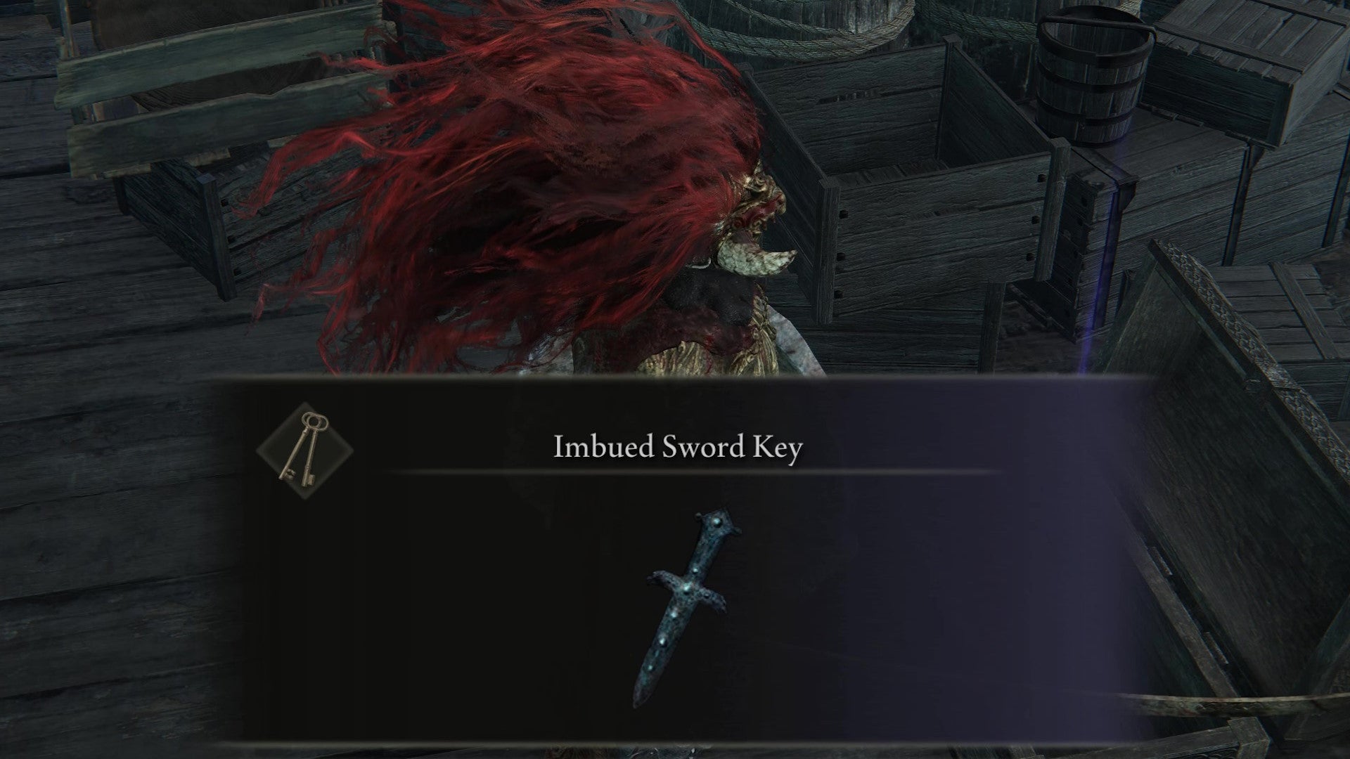 A menu pop-up in Shadow of the Erdtree for an Imbued Sword Key.