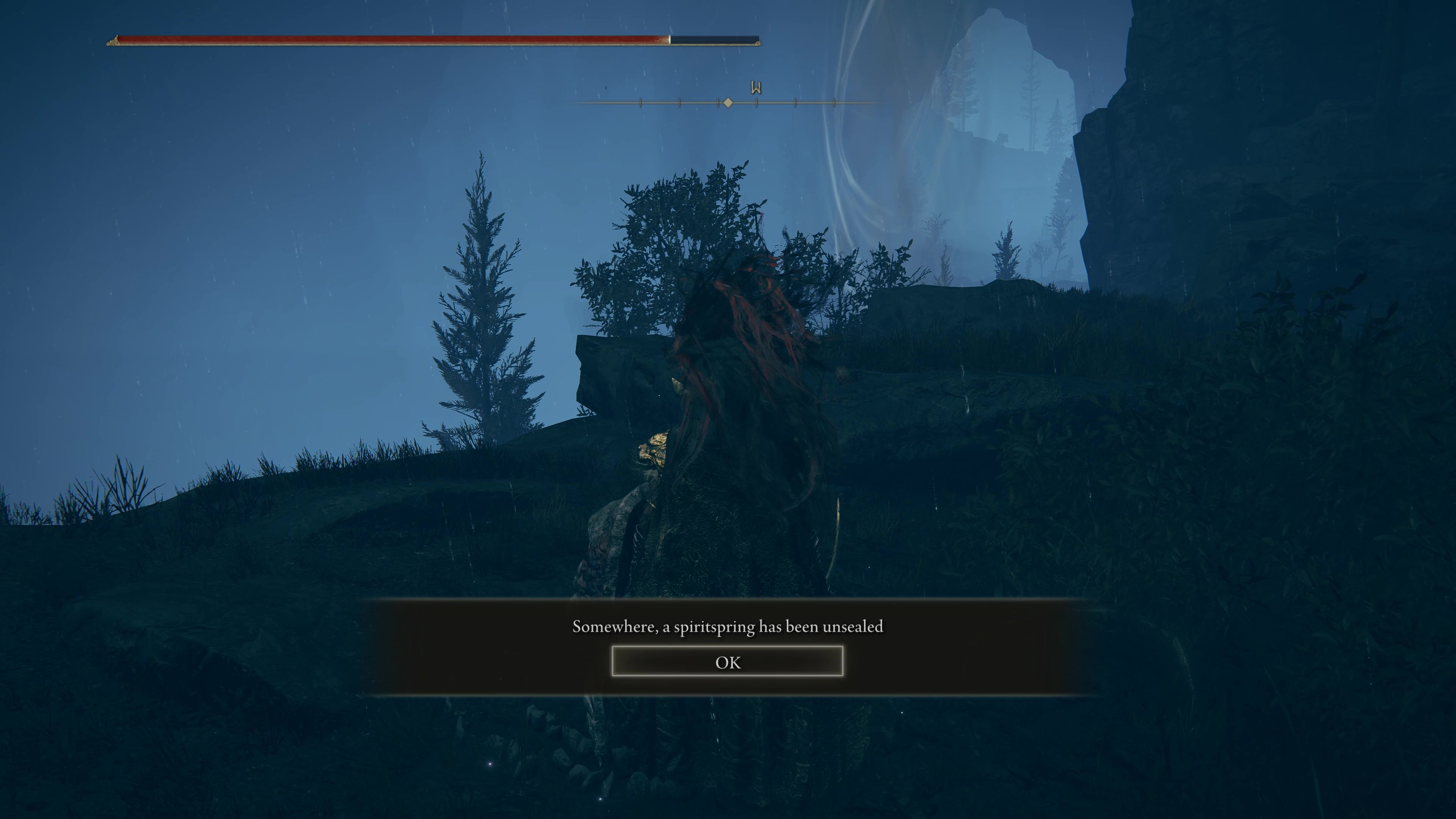 A Spirtspring rises up in Gravesite Plain in Shadow of the Erdtree.