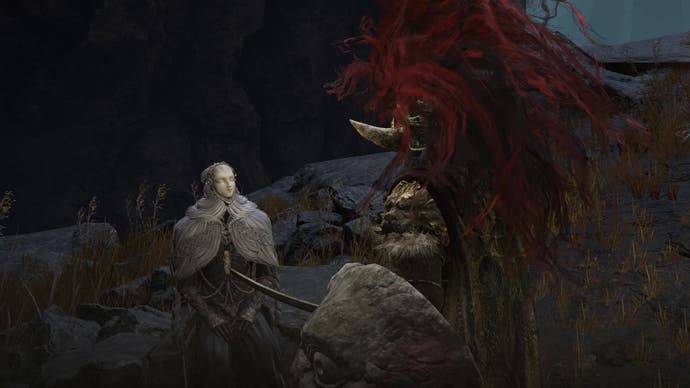 Un guerrier parle à Thiollier dans Elden Ring Shadow of the Erdtree