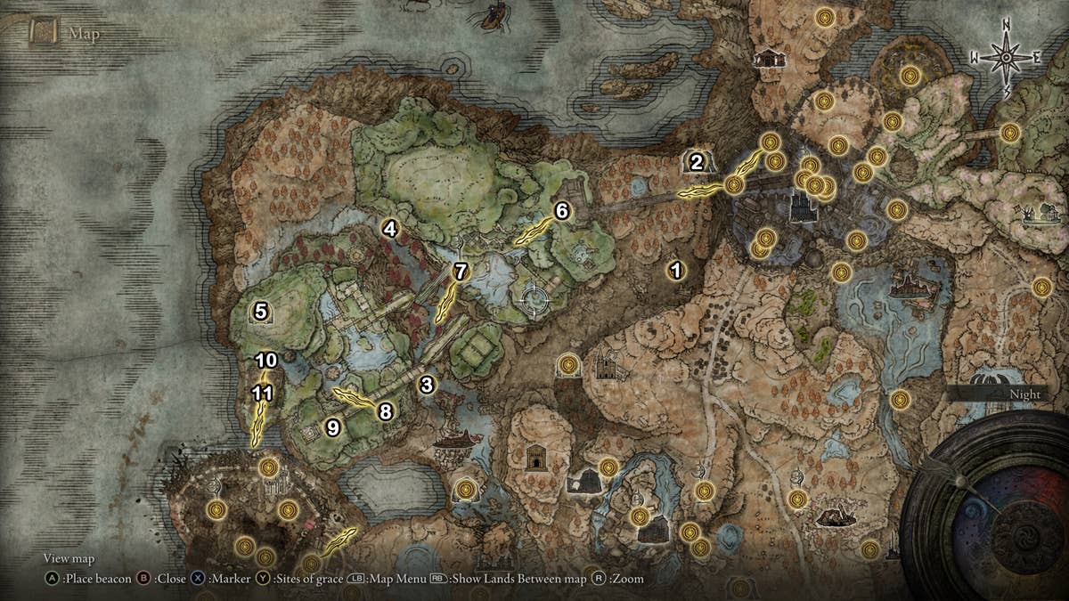 All 105 Site of Grace locations in Shadow of the Erdtree
