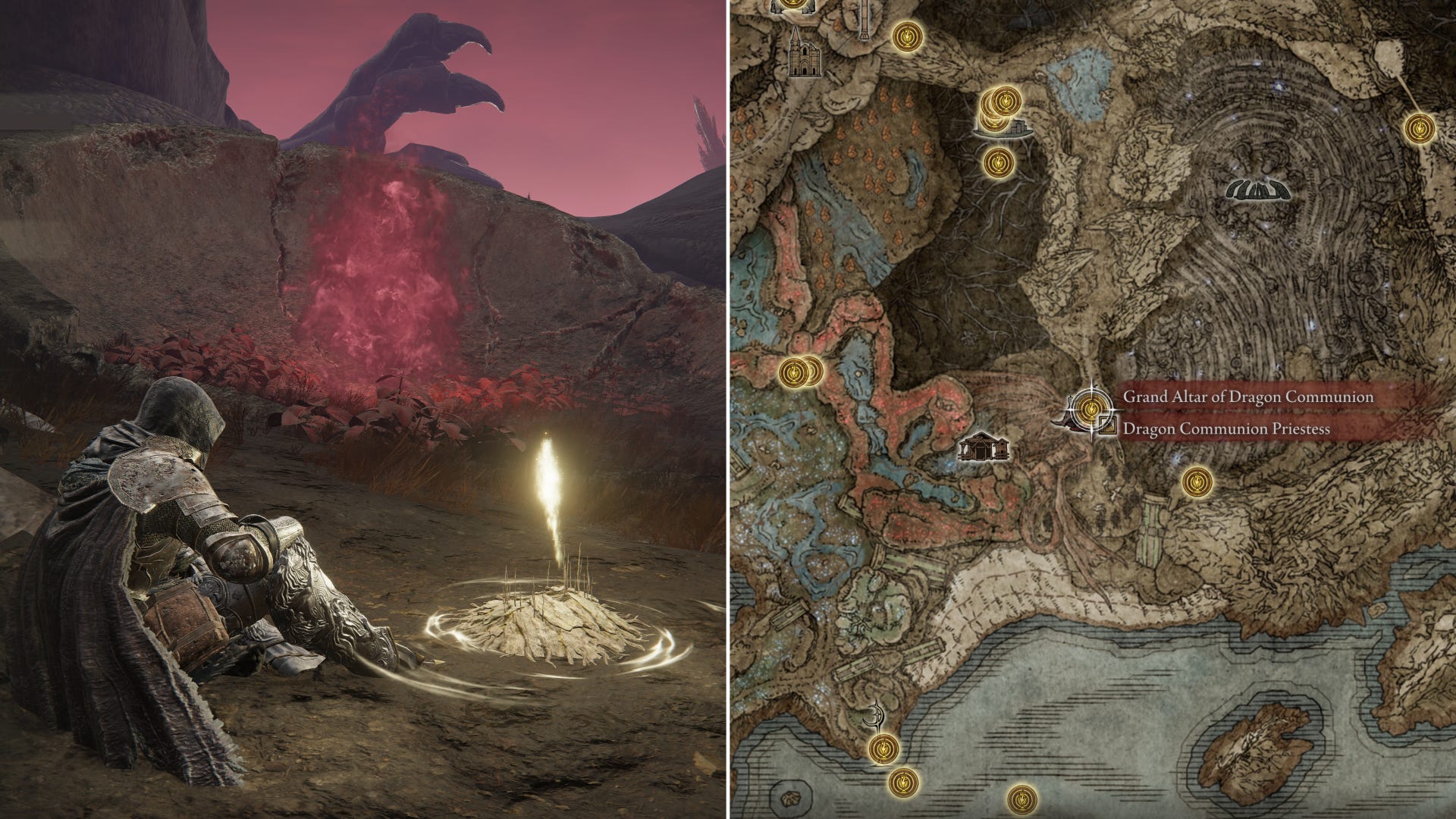 Ring Altar Elden Ring Shadow Of The Erdtree: Sites Of Grace map | Rock Paper Shotgun