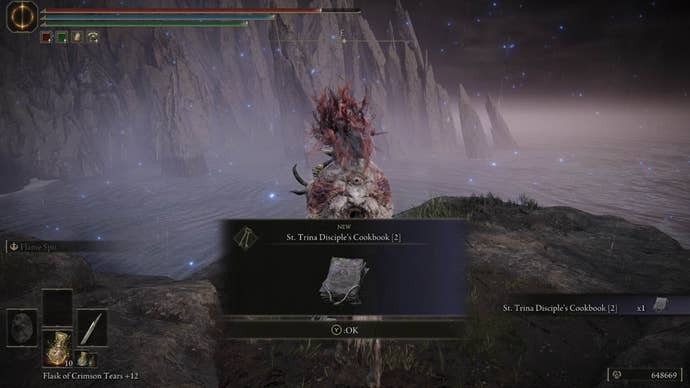elden ring shadow of the erdtree st trina disciple’s cookbook two location