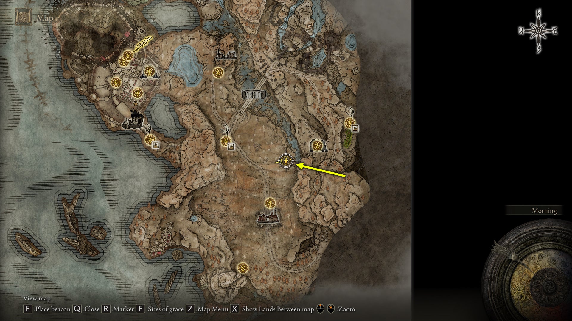 Screenshot of the Backhand Blade map location in Elden Ring: Shadow Of The Erdtree. - 16