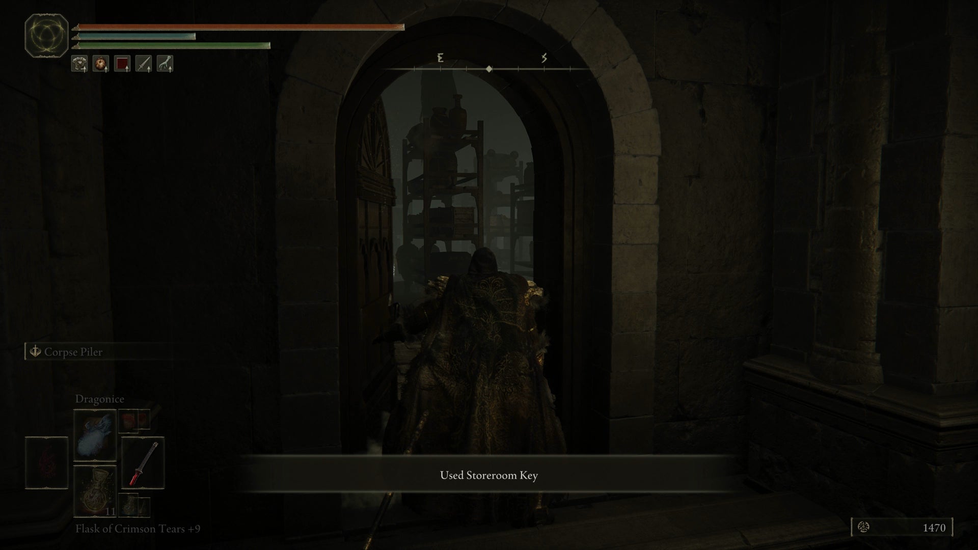 The Tarnished unlocking the Storeroom with the Storeroom Key in Elden Ring Shadow of the Erdtree. - 4