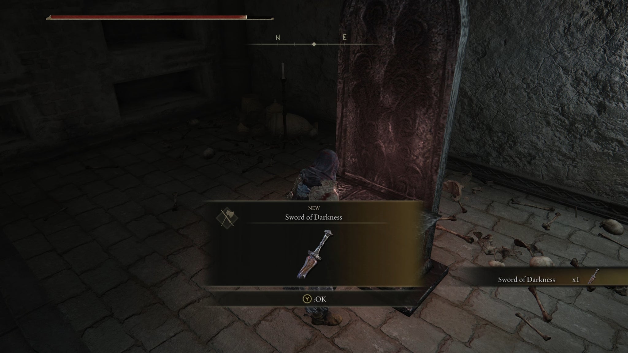 The player in Elden Ring: Shadow Of The Erdtree uses an Altar Of Light And Dark in the Fog Rift Catacombs to transform the Sword Of Light into the Sword Of Darkness. - 32