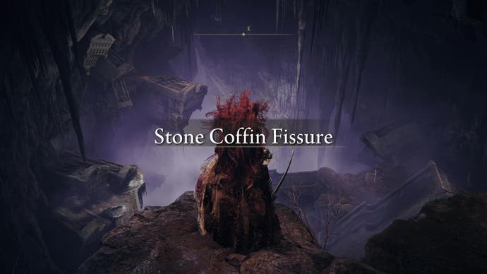 A warrior emerges into Stone Coffin Fissure in Elden Ring Shadow of the Erdtree.